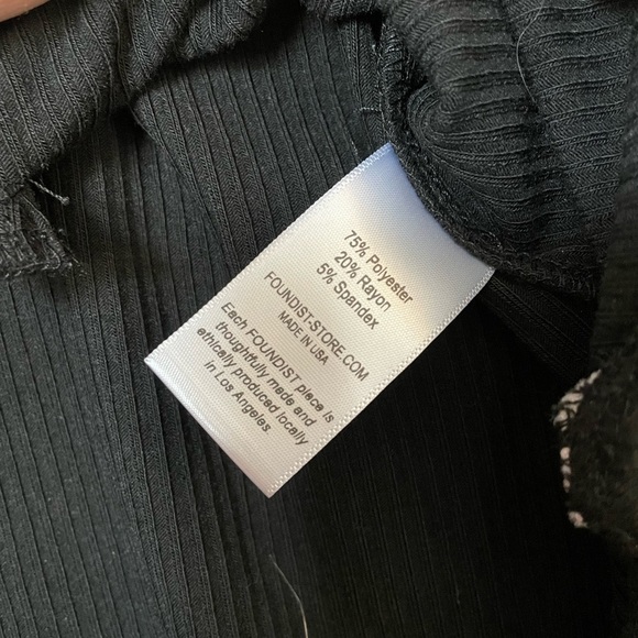 Foundist LA Black Ribbed Long Sleeve Bodysuit - Picture 5 of 5